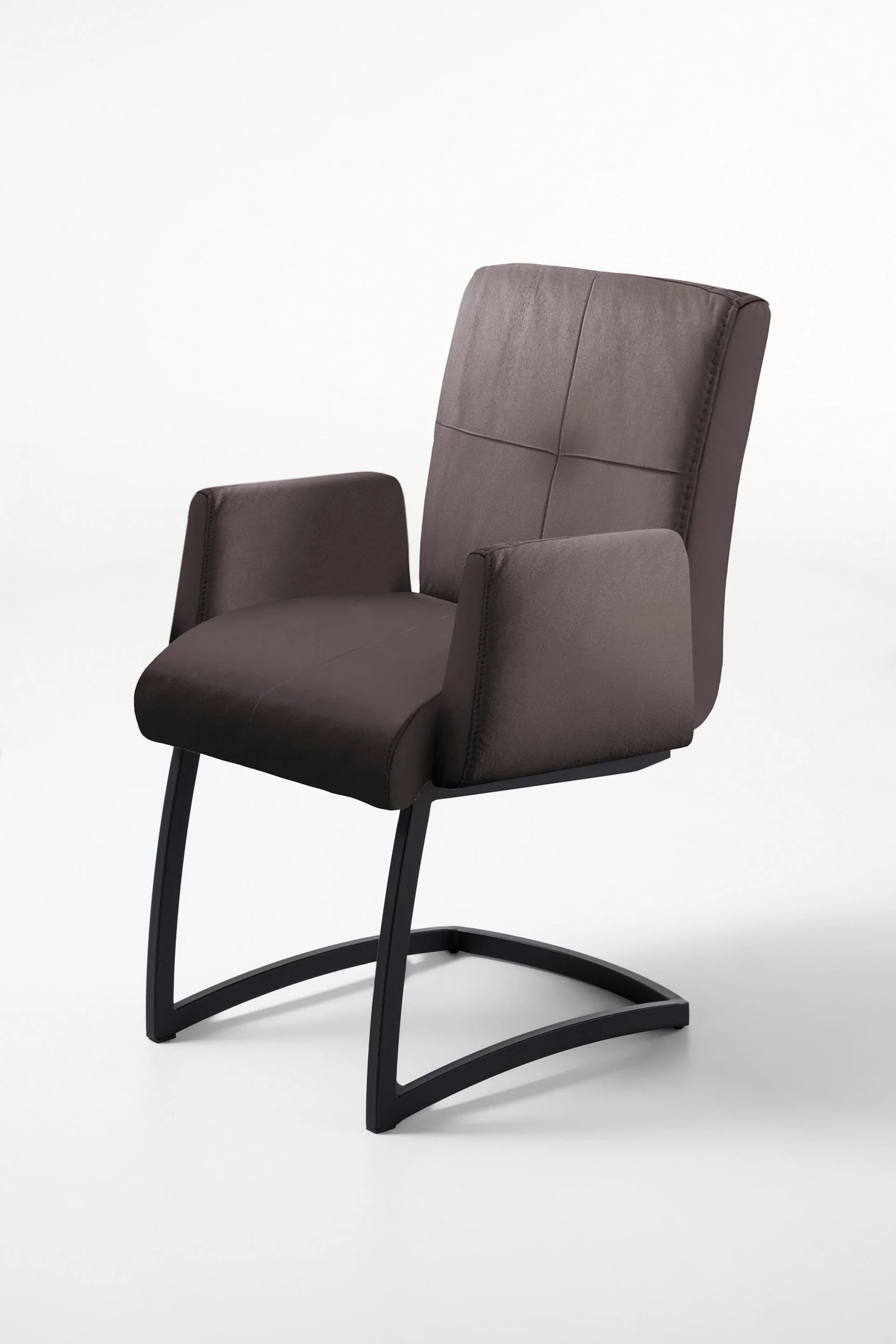 EXXPO Freischwinger SOFA FASHION Affogato Kunstleder Braun