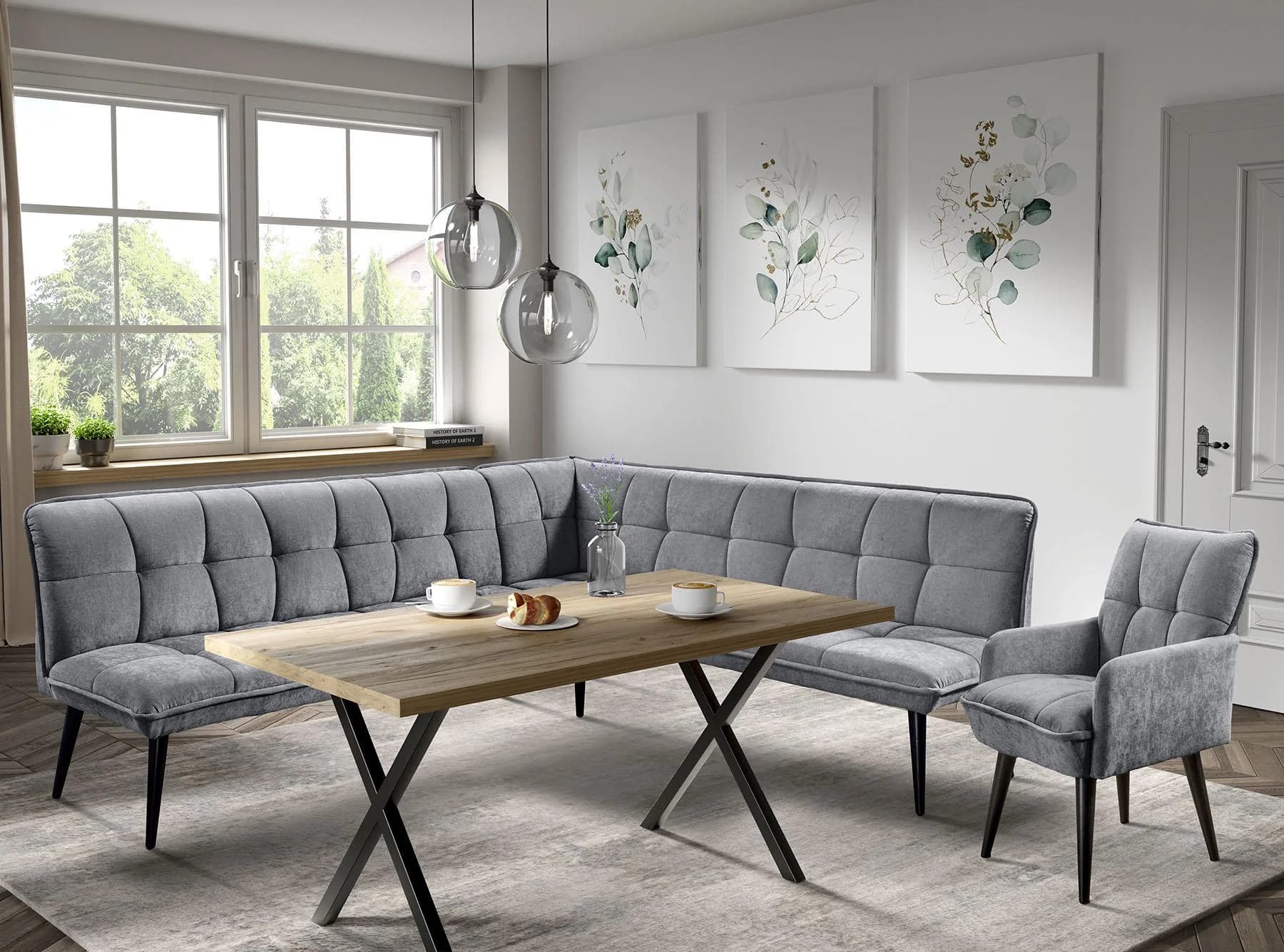 Elegante Essbank in Anthrazit