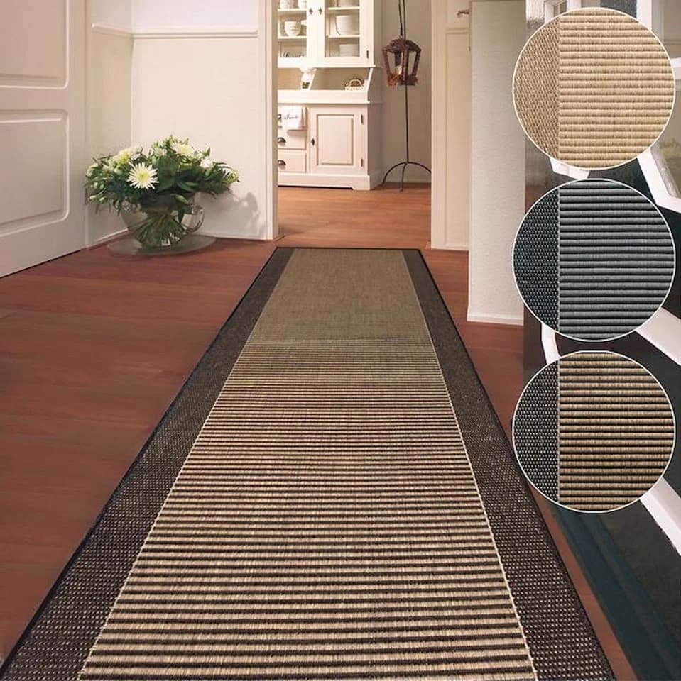 Mertex Läufer Teppichläufer Rom Beige Flachgewebt Meterware