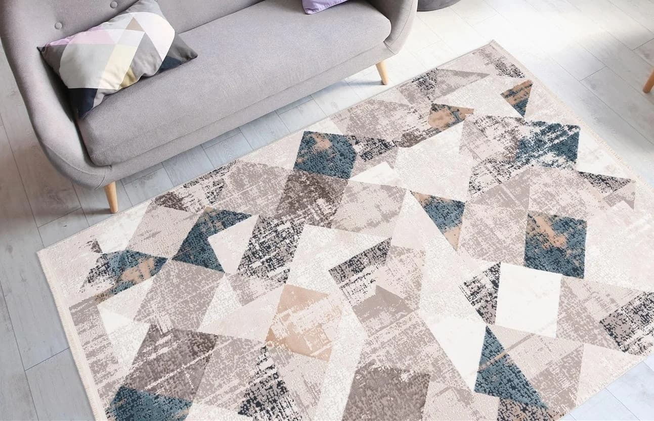 ME GUSTA Teppich Akropolis 225 Vintage-Look Blau Grau