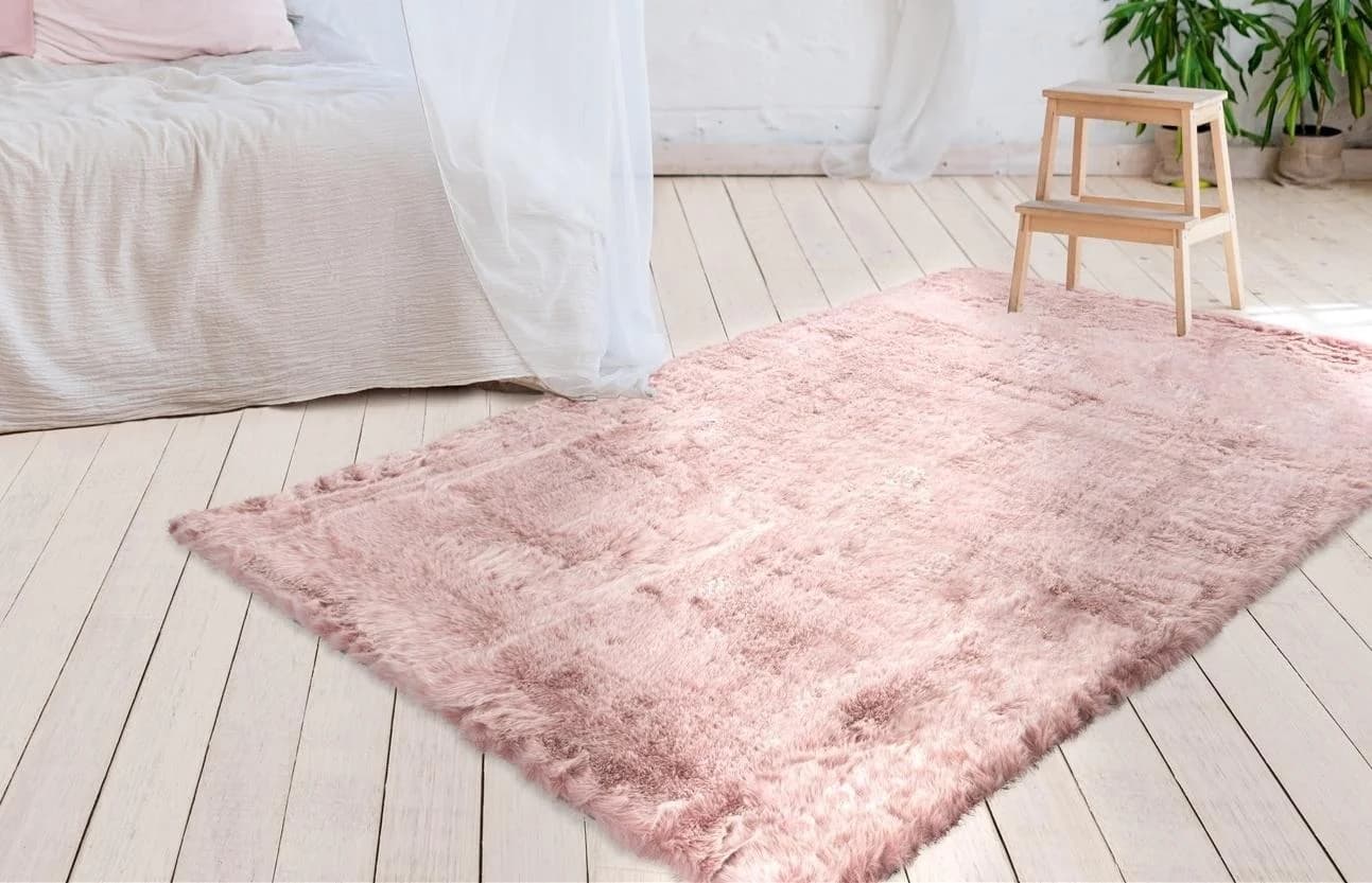 ME GUSTA Teppich Tender 125 Rosa Hochflor Uni-Design