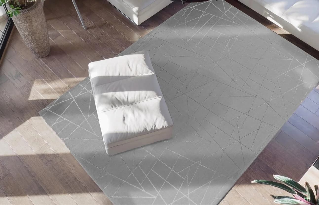 ME GUSTA Teppich Bijou 125 Grau Silber Glanz Effekt Hochflor
