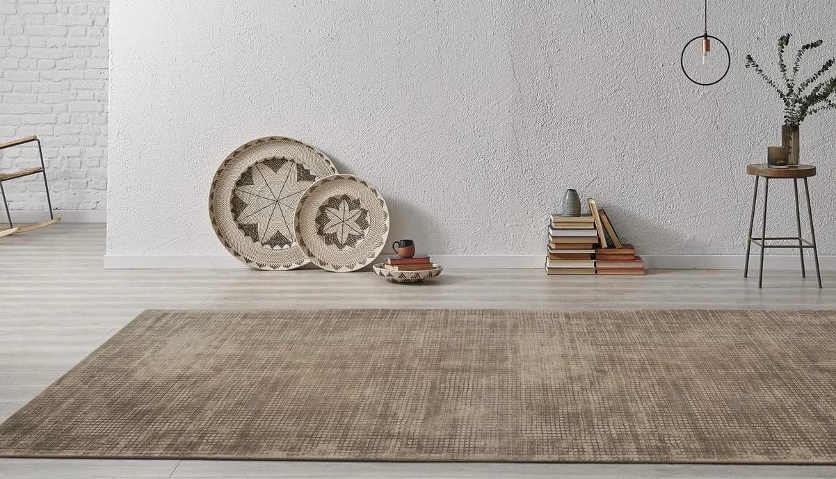 PADIRO Teppich Bridget 125 Grau Vintage Kurzflor Viskose