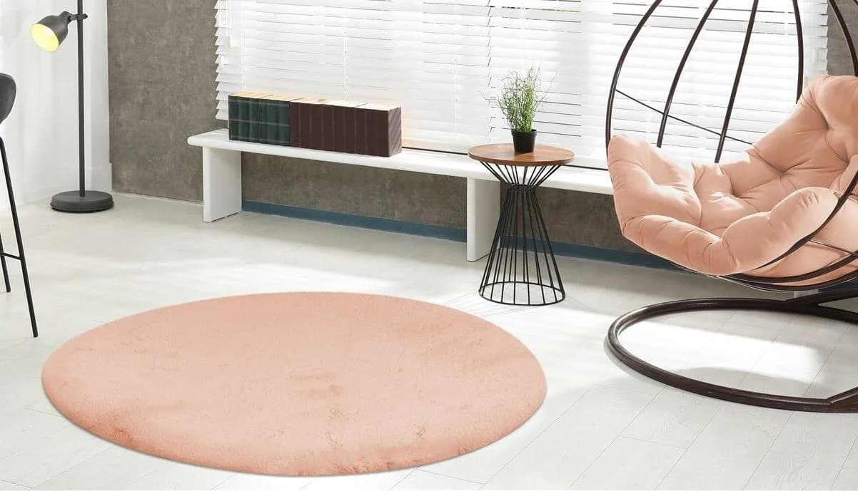 PADIRO Rabbit Light 525 Teppich Beige Rund Hochflor