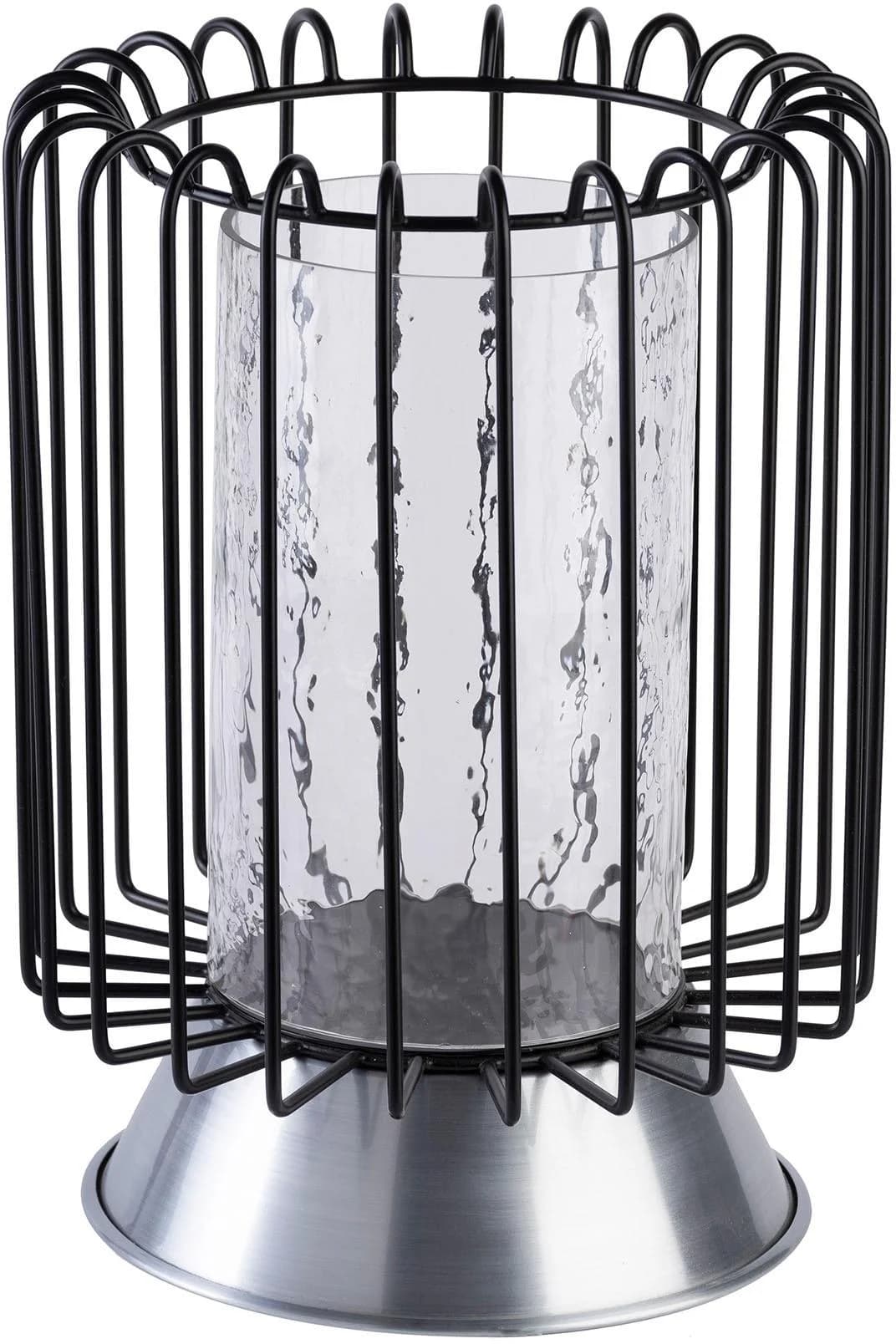 Kayoom Kerzenständer Malibu 225 Silber Eisen Glas Windlicht