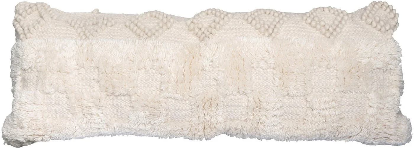 KAYOOM Dekokissen Bohist 125 Beige Natur Woll-Optik Fransen