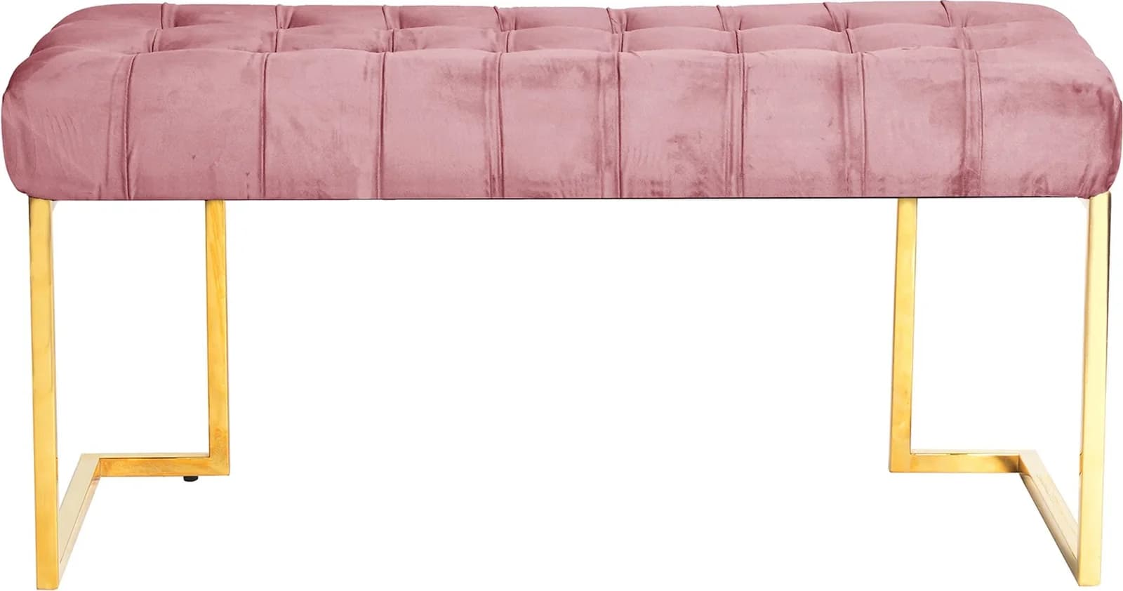 Edle Rosa Sitzbank aus Polyester und Edelstahl