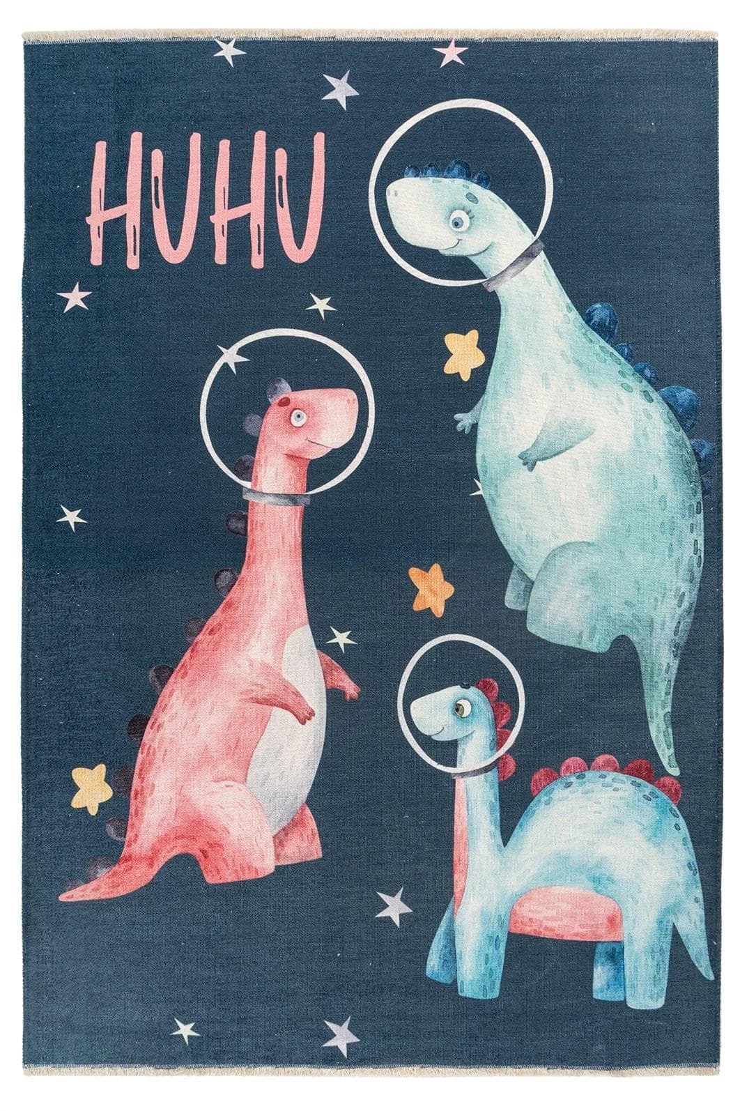 Kinderteppich Dino Design, Baumwolle, Multi, 115x170 cm