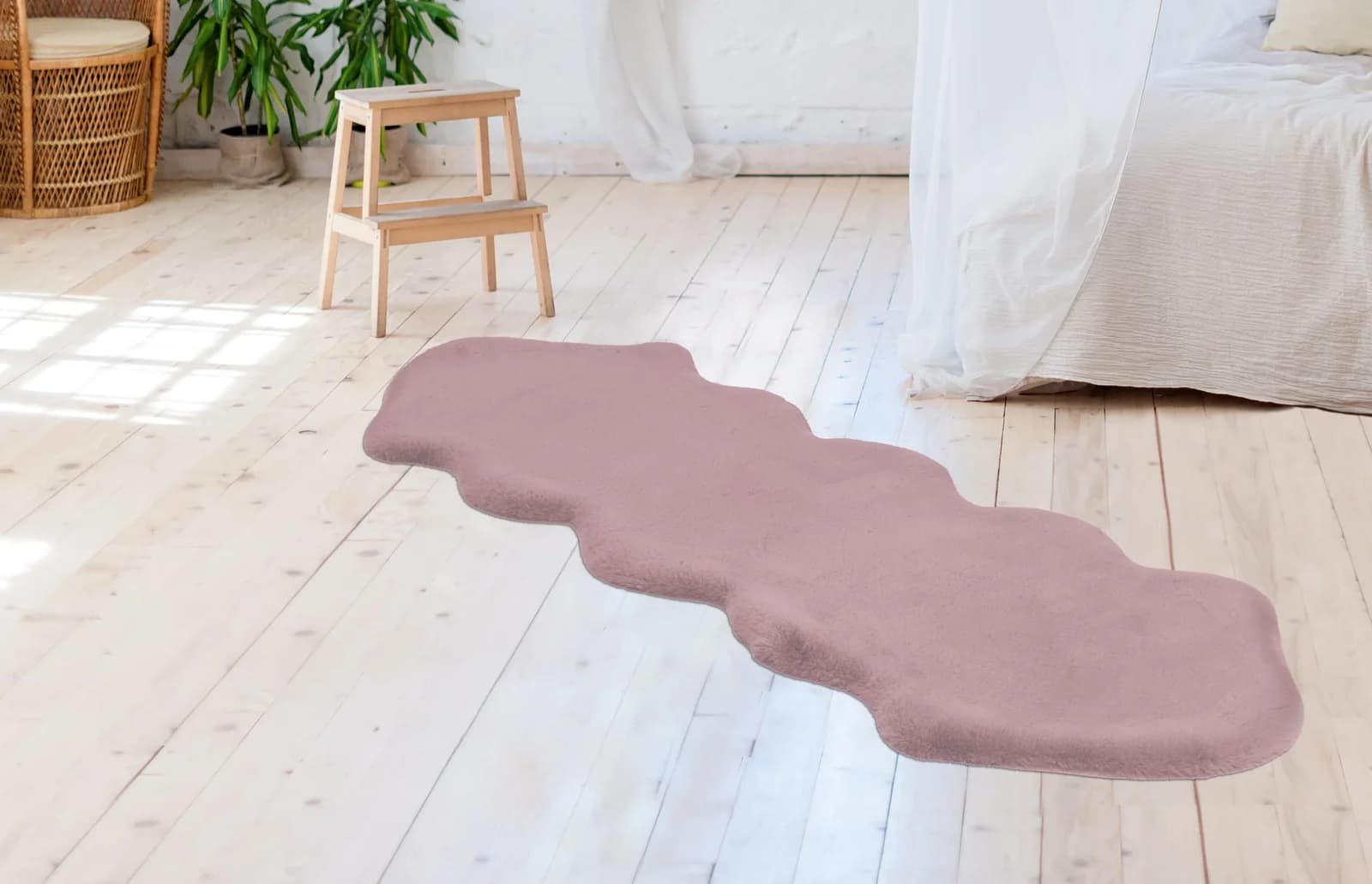 Arte Espina Fellteppich Rabbit 300 Lila Kuschelweich