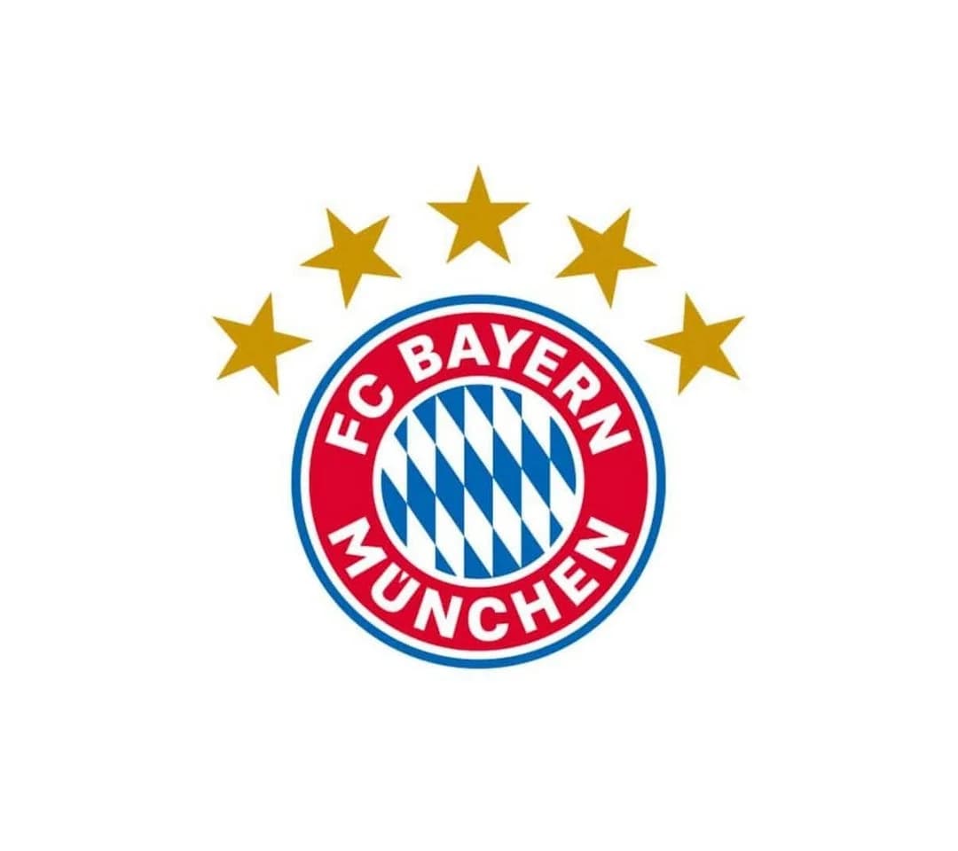 K&L Wall Art Wandtattoo FC Bayern München Skyline Schwarz Sterne Logo Bunt