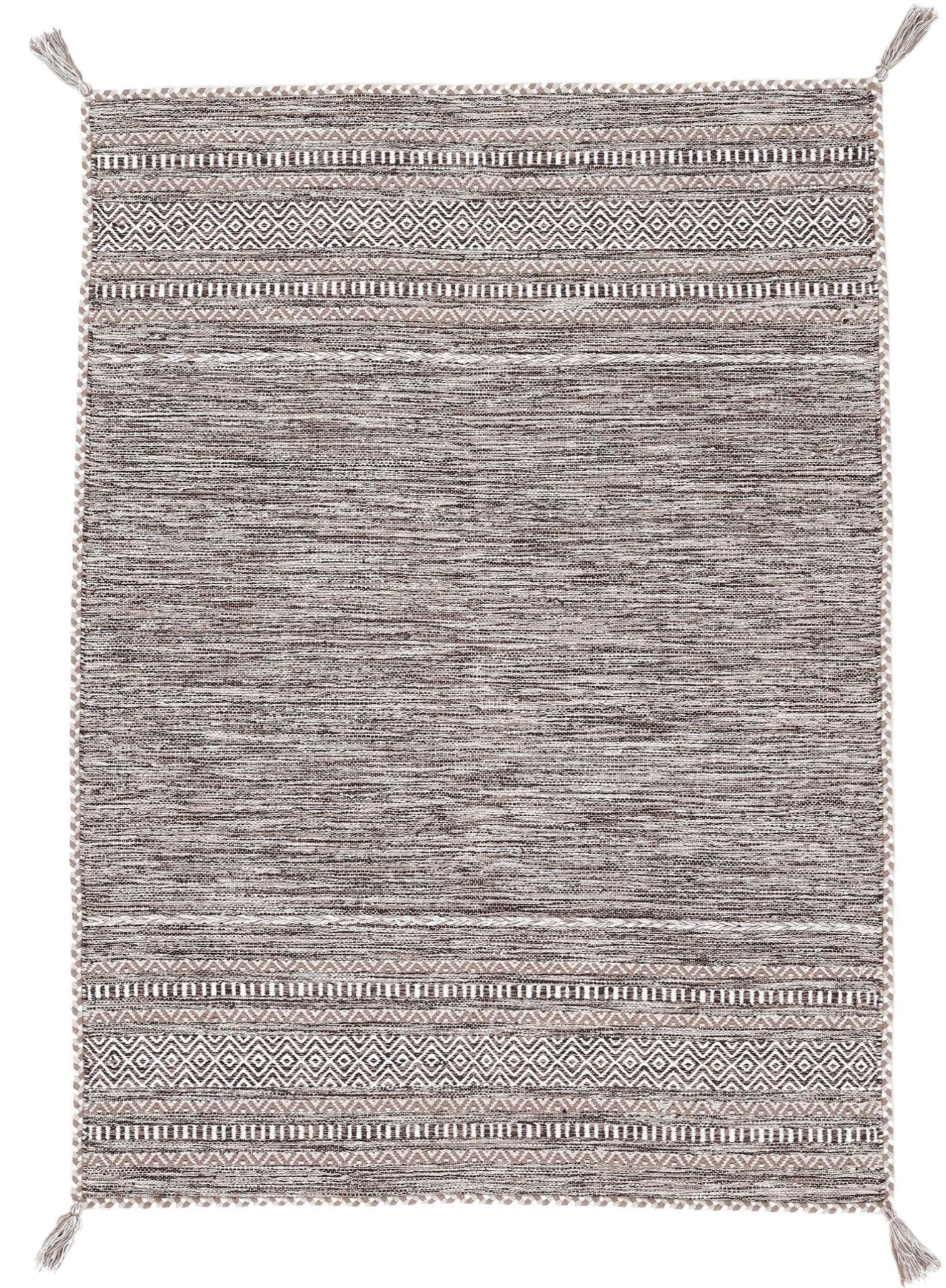 CarpetFine Kelim Azizi Beige Handgewebter Teppich