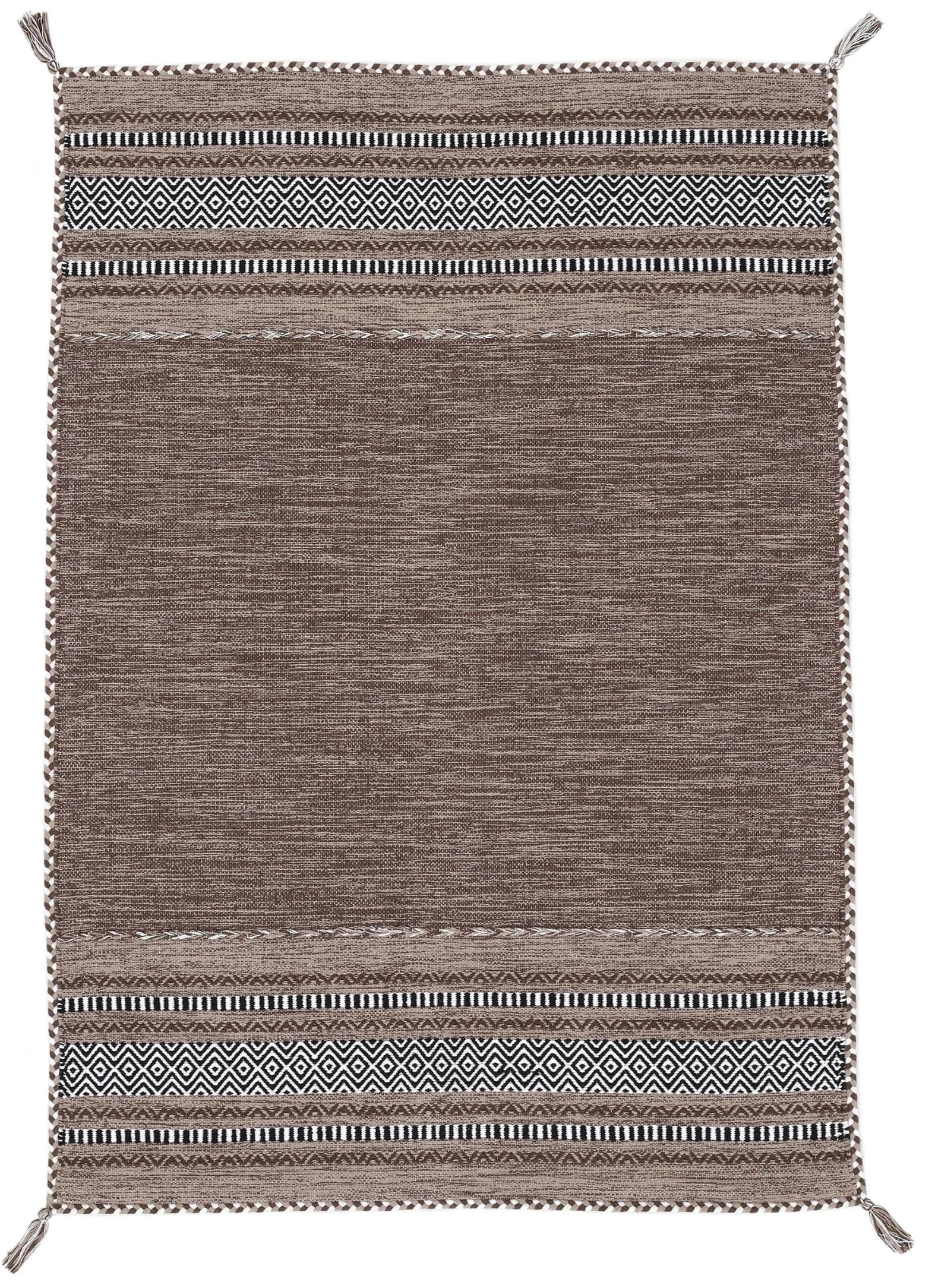 CarpetFine Kelim Azizi Teppich Braun Handgewebt