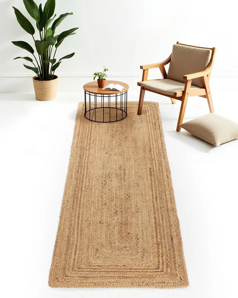 Carpetfine Nele Juteteppich Natur Beige 70x200cm