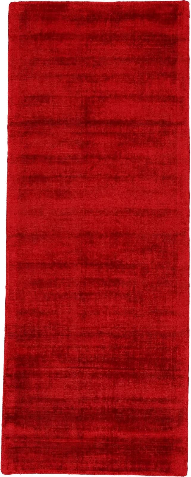 CARPETFINE Ava Viskoseteppich Rot Seidenoptik Handgewebt