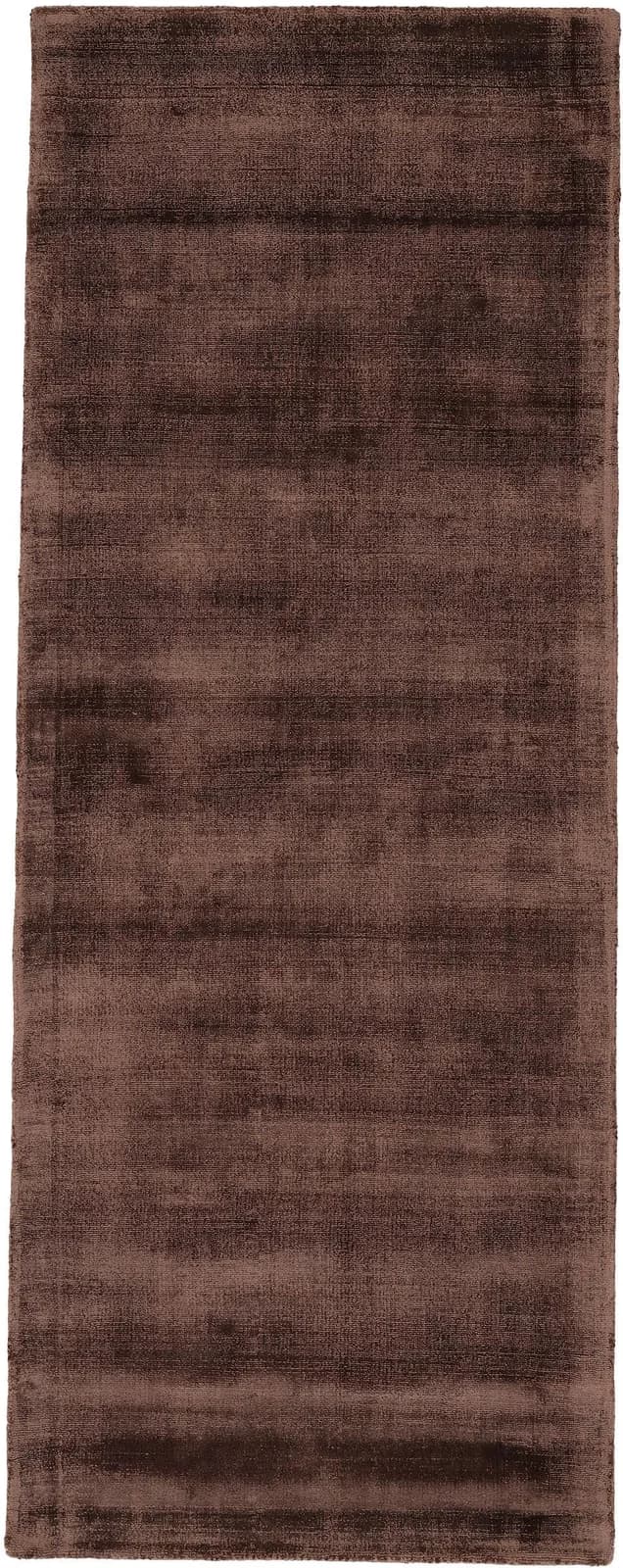 CarpetFine Ava Viskoseteppich Dunkelbraun Seidenoptik
