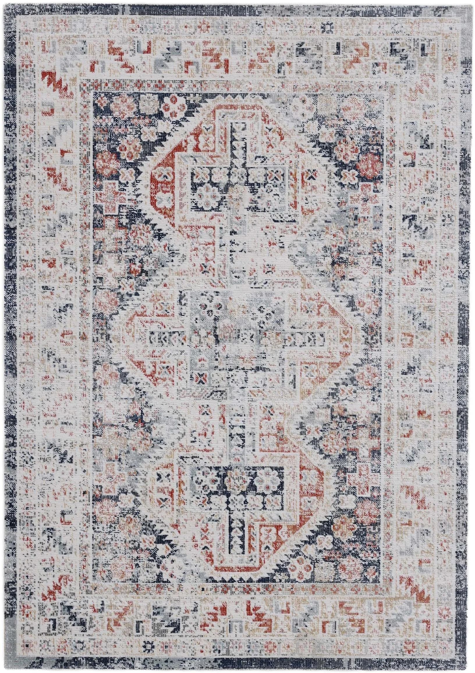 CarpetFine Teppich Rina Blau Vintage Orient Polypropylen