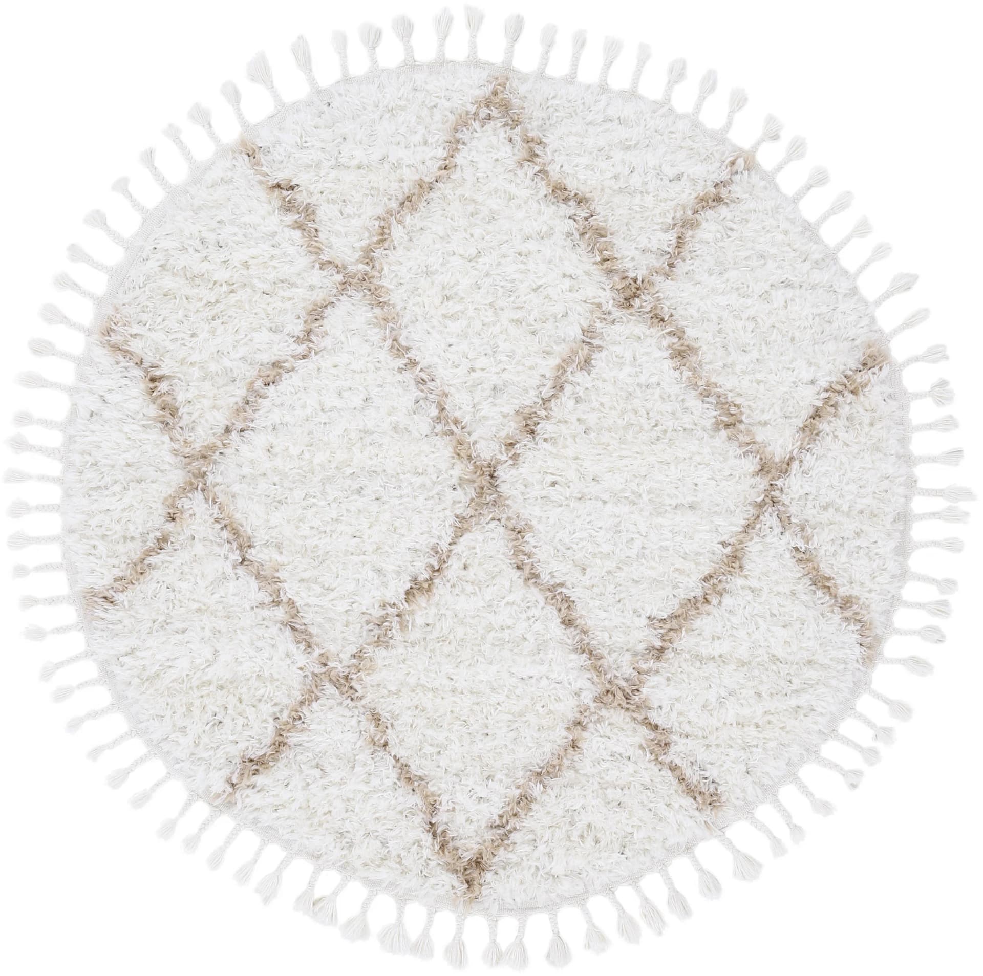 CARPETFINE Eddy Hochflor-Teppich Beige 200cm