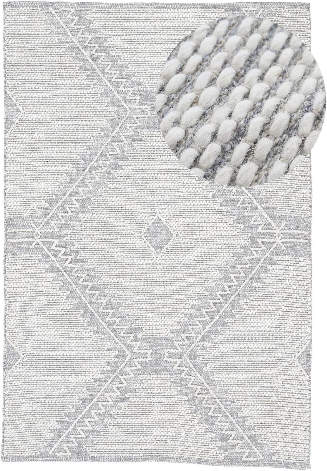 CarpetFine Kelim Durry Teppich Grau Handgewebt Baumwolle