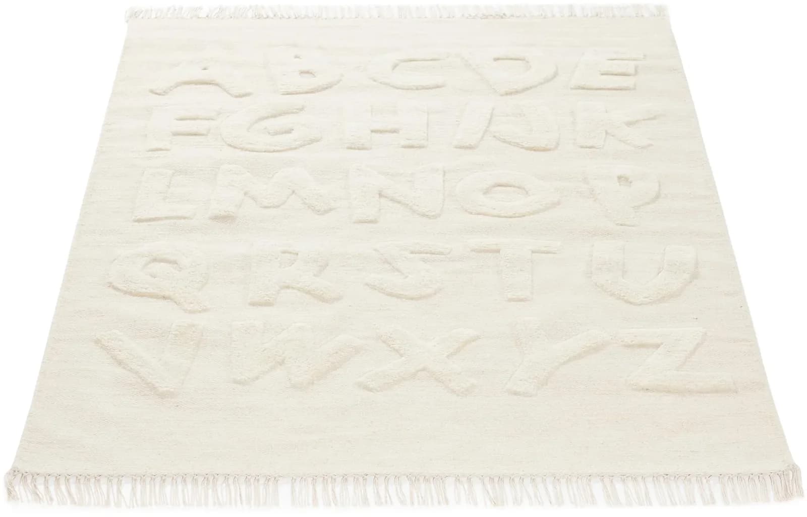 Kinderteppich CARPETFINE ABC Alphabet Creme 120x170cm