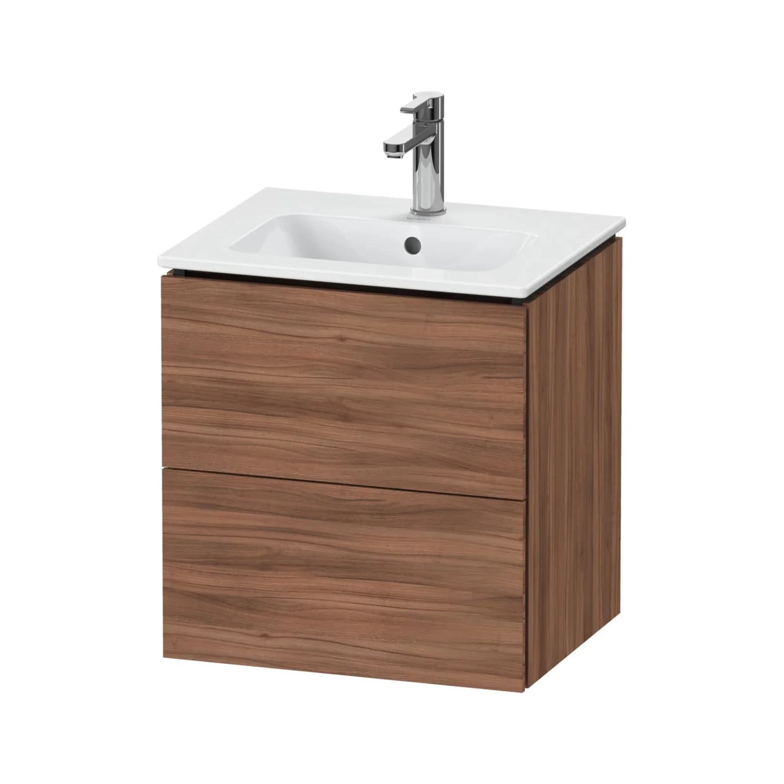 Duravit L-Cube Waschtischunterbau Nussbaum Matt Tip-on Technik