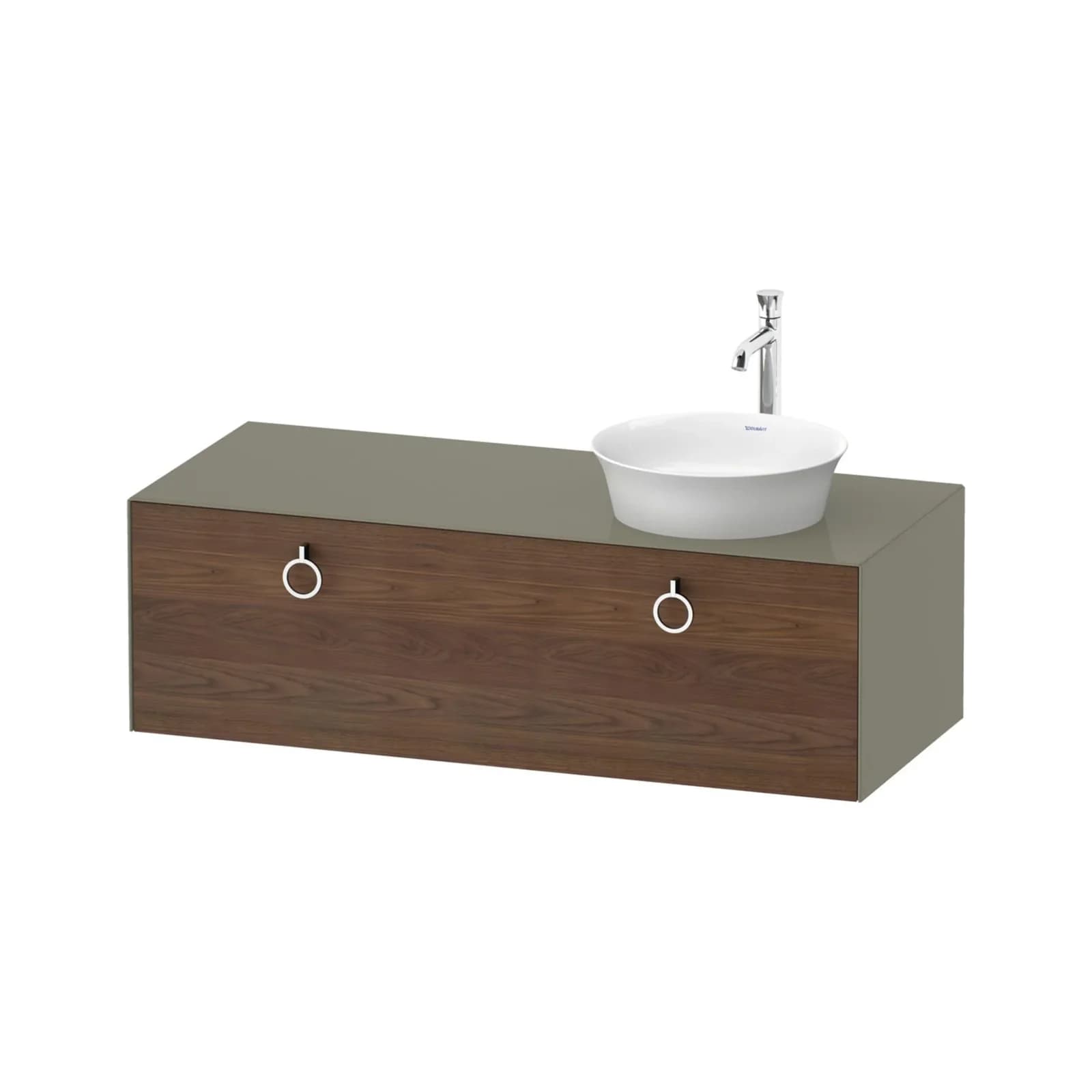 Duravit White Tulip Konsolenwaschtischunterbau Amerikanischer Nussbaum Stein Grau Matt
