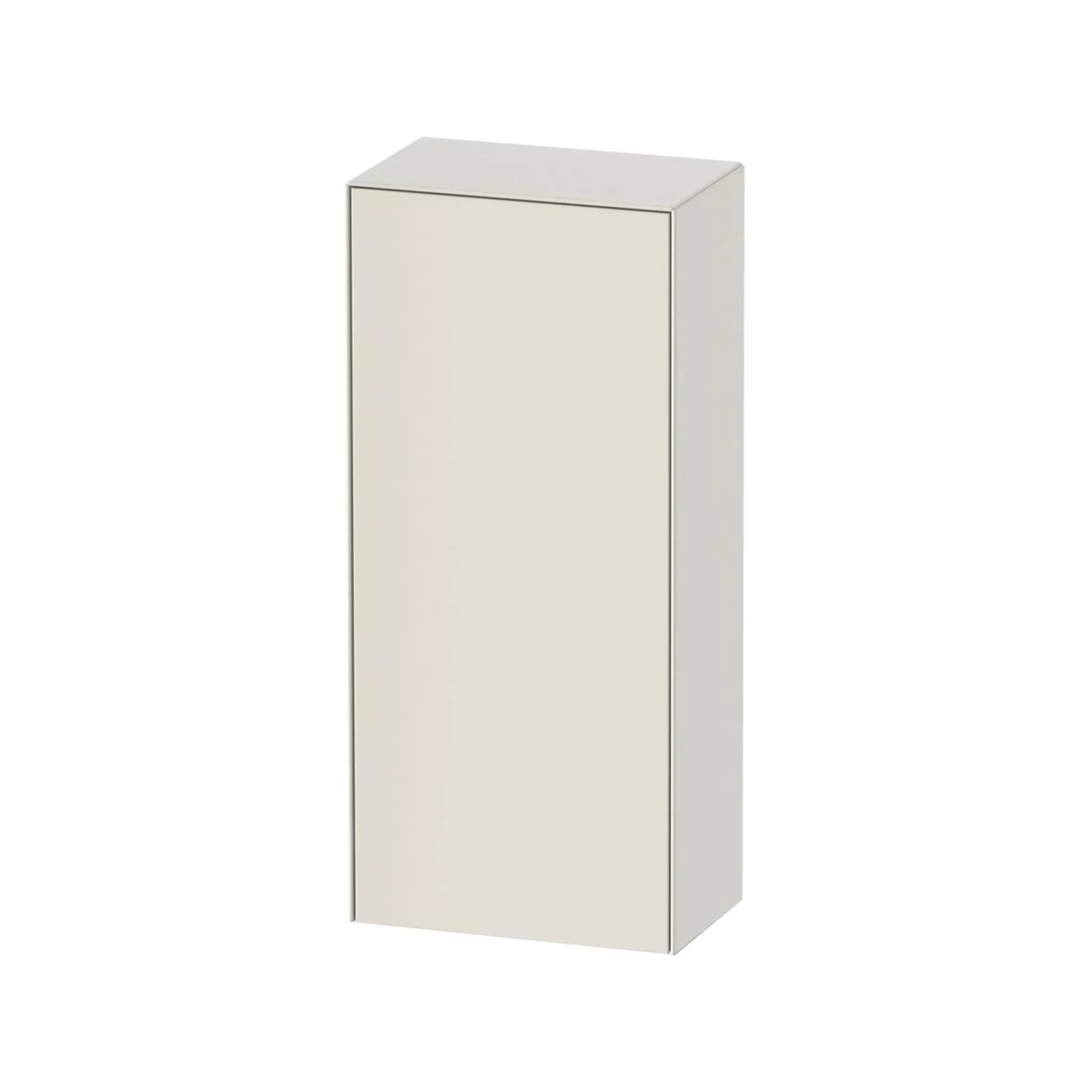 Duravit White Tulip Halbhochschrank 40x24cm Nordic Weiß Seidenmatt 1 Türe rechts 2 Glasfachböden