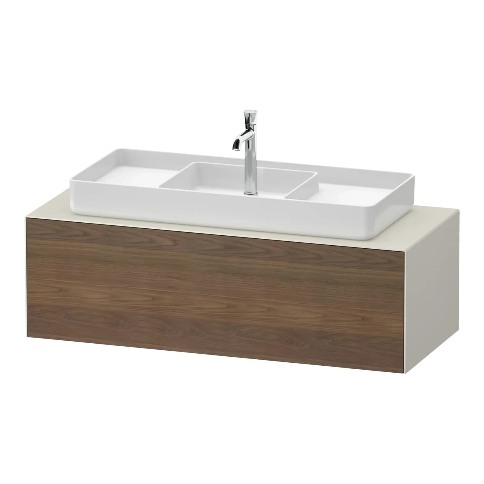Duravit White Tulip Konsolenwaschtischunterbau Amerikanischer Nussbaum Nordic Weiß Tip-on-Technik