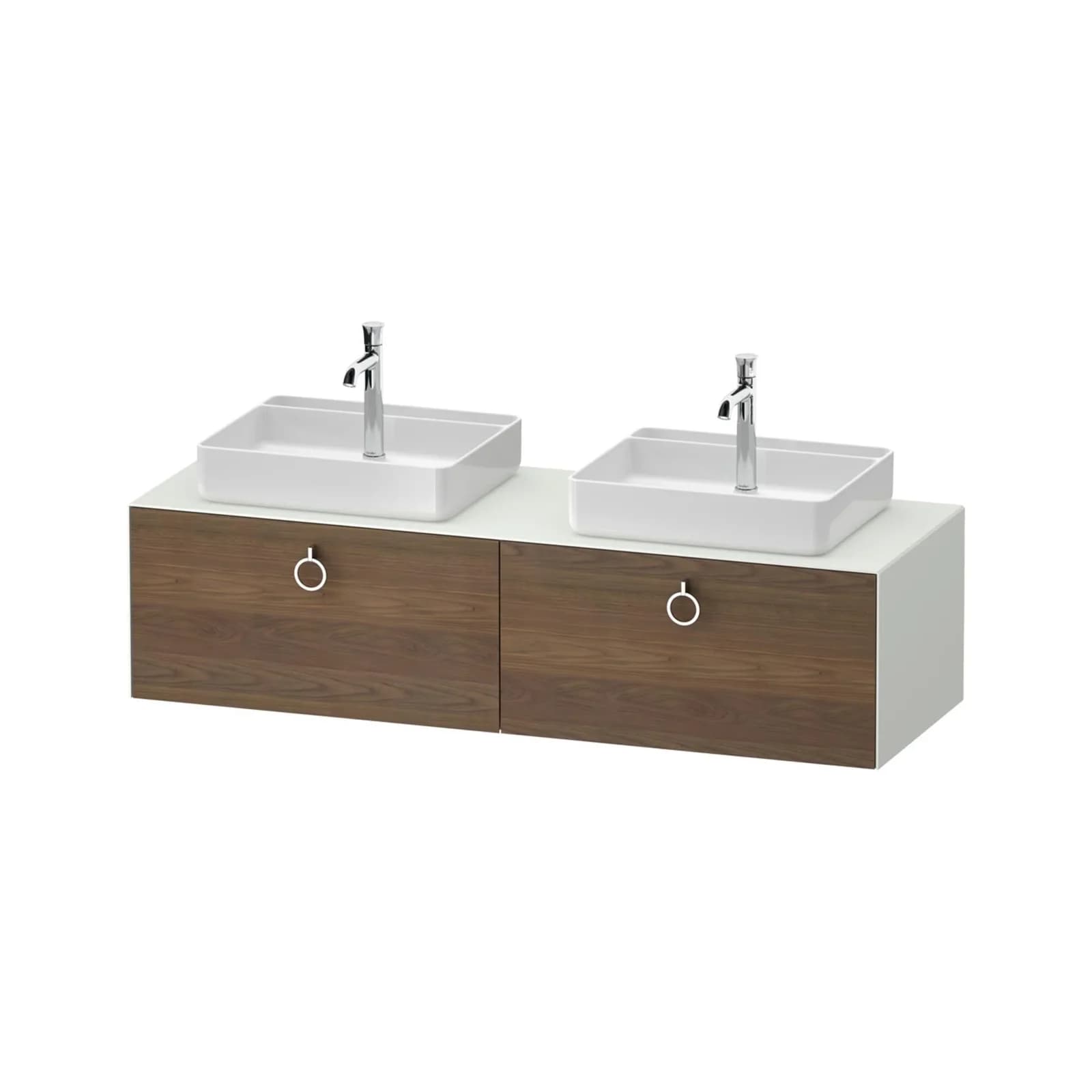 Duravit White Tulip Konsolenwaschtischunterbau Amerikanischer Nussbaum Weiß Matt