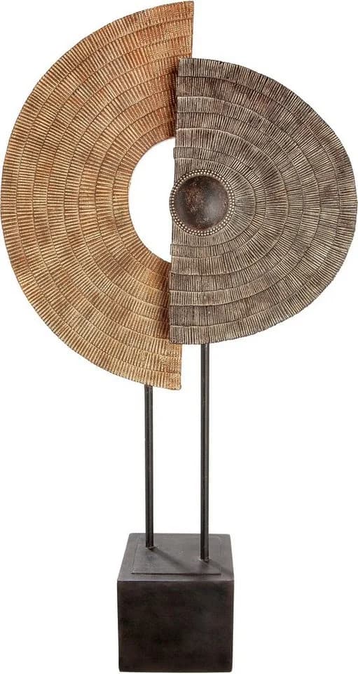 CASABLANCA BY GILDE Wanddekoobjekt Skulptur Carve auf Sockel Beige