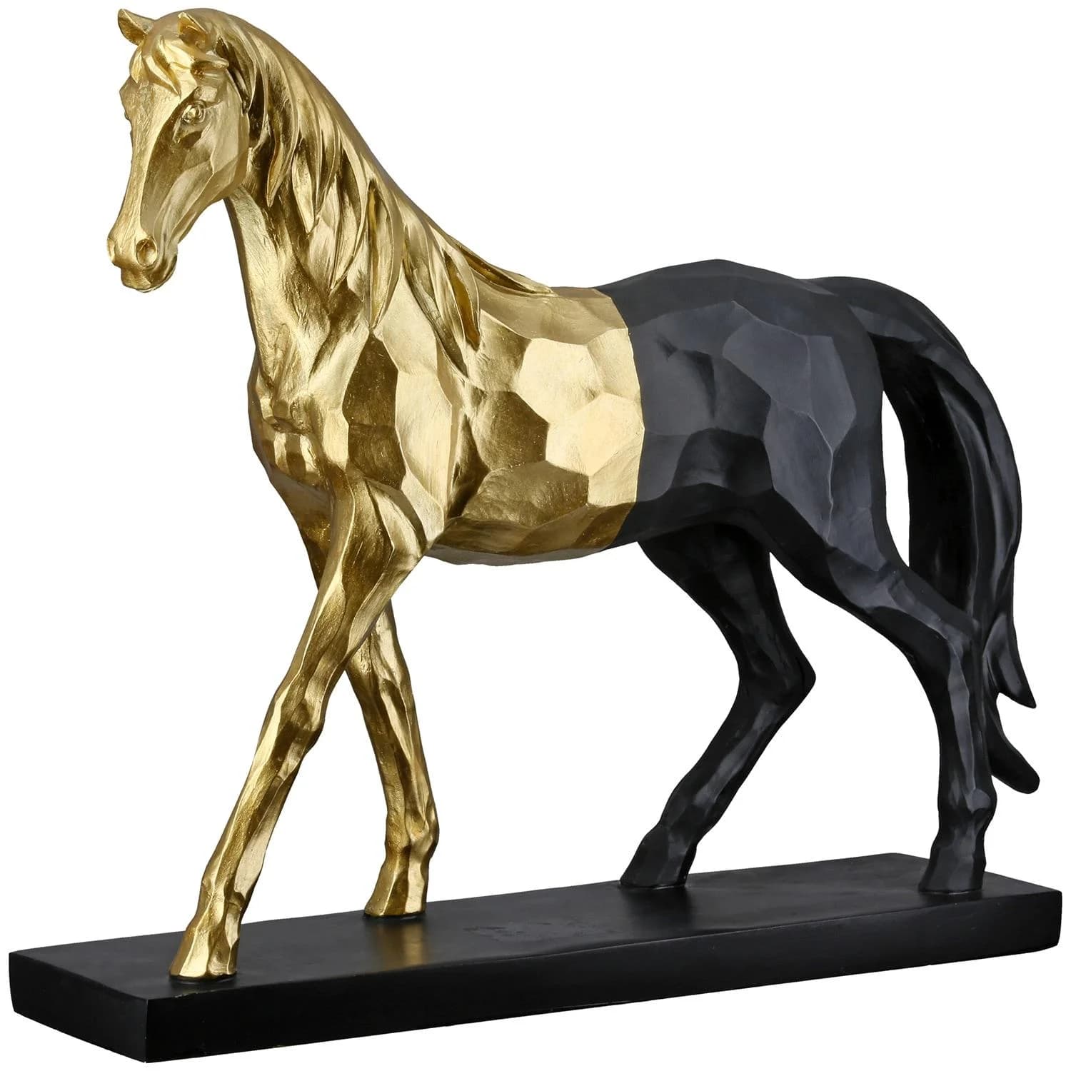 Gilde Tierfigur Pferd Merlin Goldfarben Schwarz