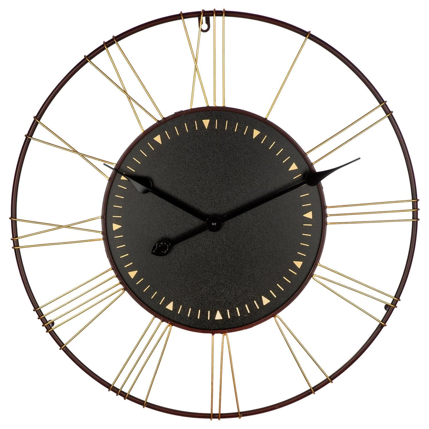 GILDE Wanduhr Mesa Rund Schwarz Metall 60cm
