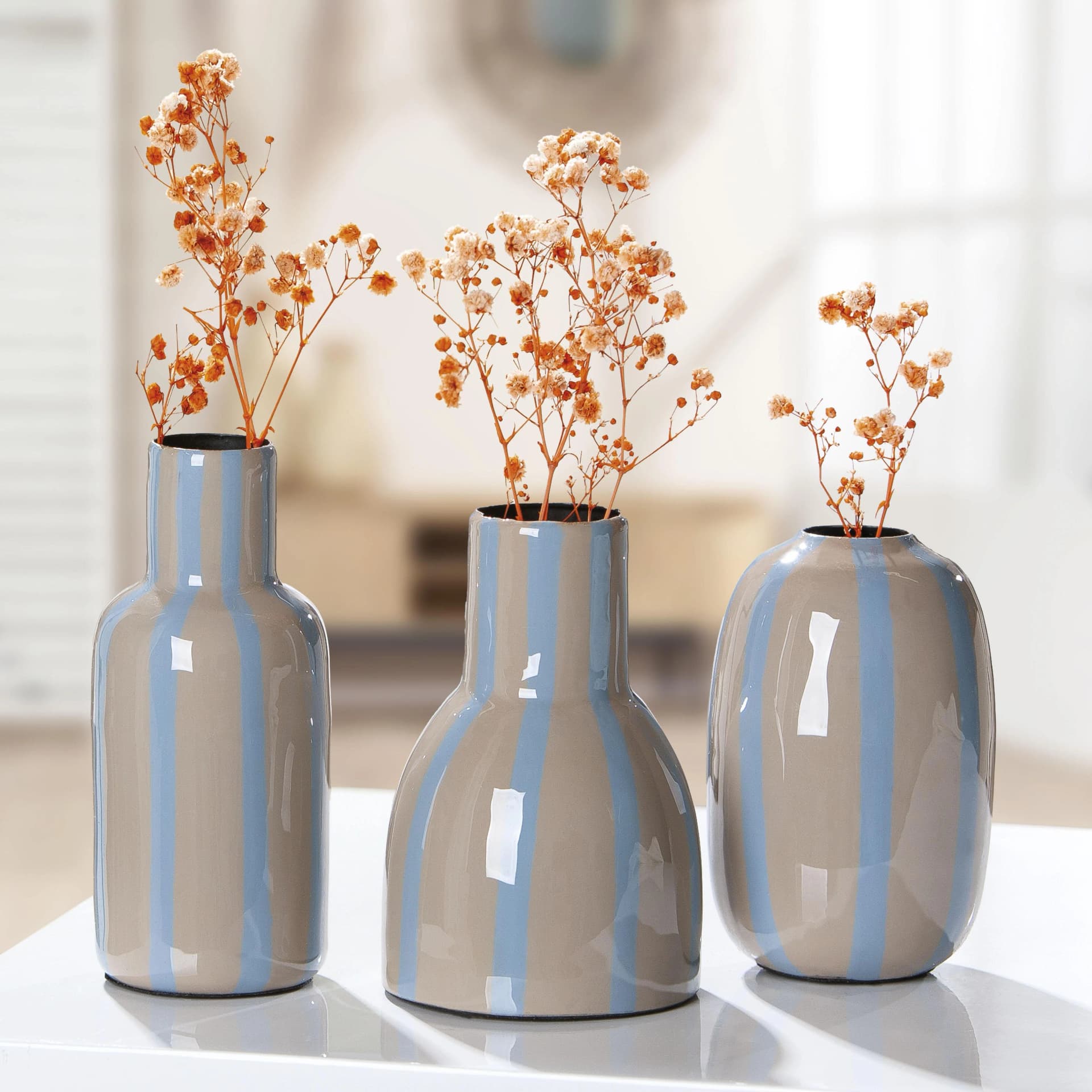 s.Oliver 3er Set Deko-Vase Piccolo Metall