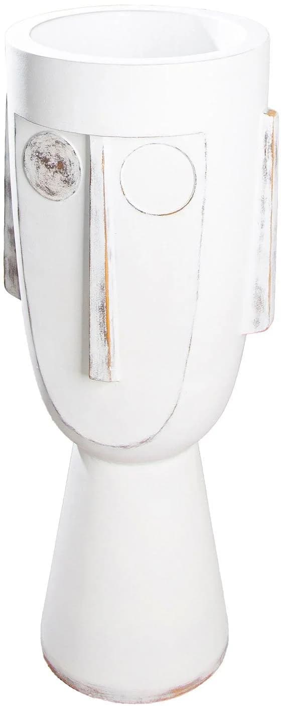 GILDE Pflanzkübel Face weiß Fiberglas XXL