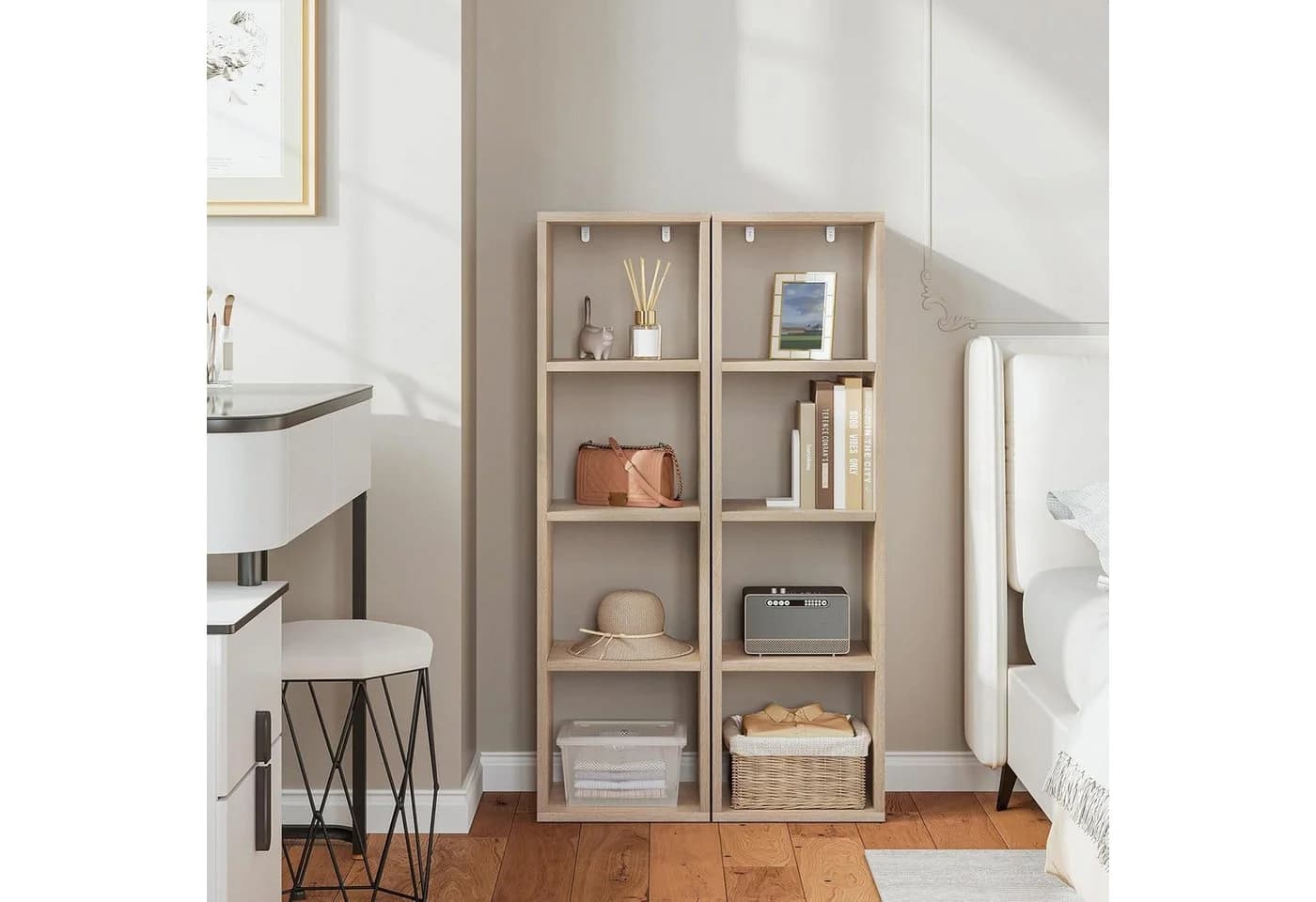 Woltu Bücherregal, 1-tlg., offenes Regal für Wohnzimmer, Arbeitszimmer, Kinderzimmer, Büro