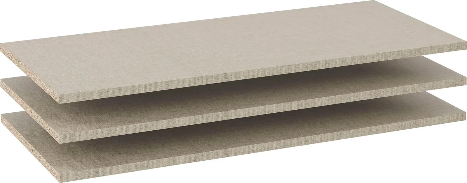 Rauch Einlegeboden 3er-Set Leinenoptik Hell für Schränke