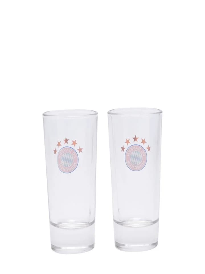 FC Bayern München Schnapsglas-Set 2-teilig Glas Transparent