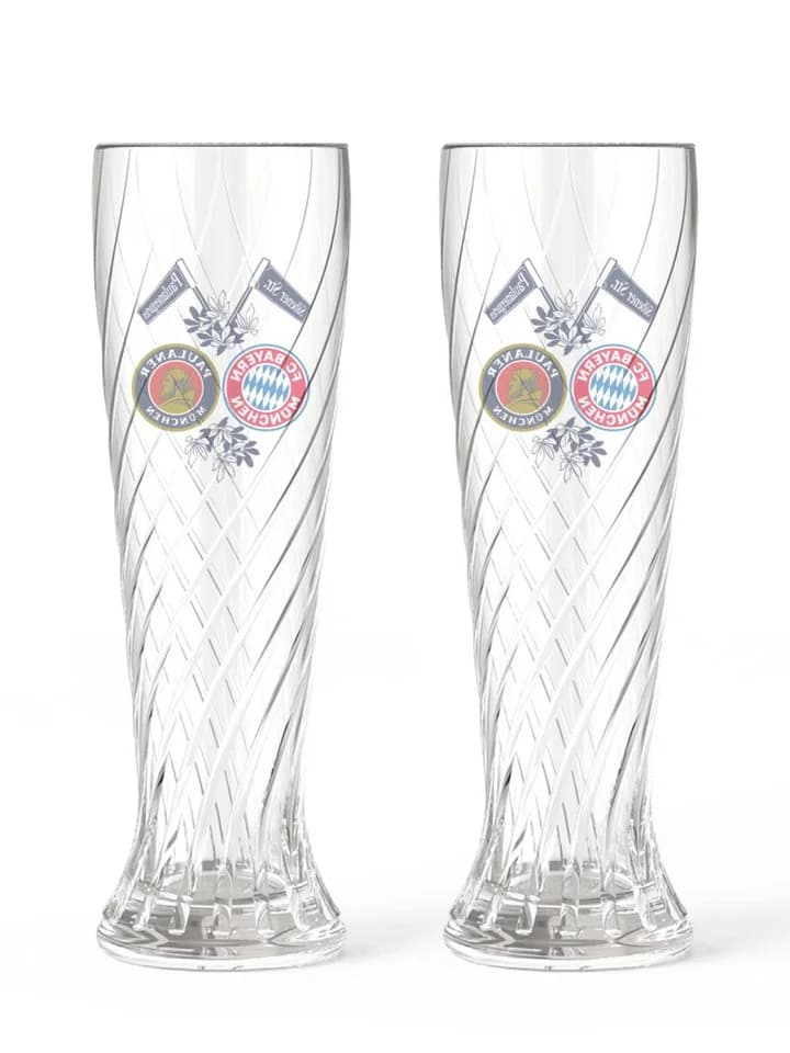 FC Bayern München Weißbierglas 2er-Set Glas Weiß