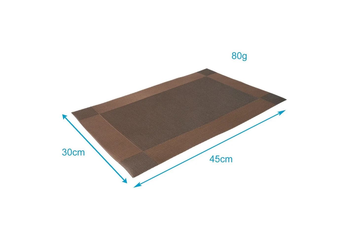 Intirilife Platzset 6-tlg. Braun PVC abwischbar hitzebeständig