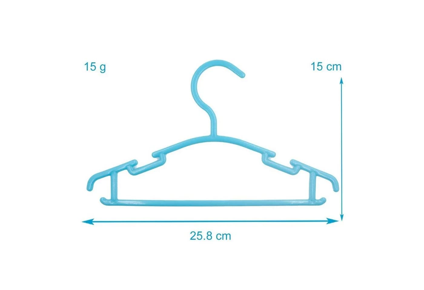 Intirilife Kinderkleiderbügel 10er Set Blau Kunststoff