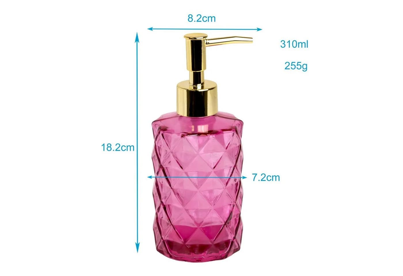 Intirilife Seifenspender Glas 310ml Vintage-Gold Pumpe