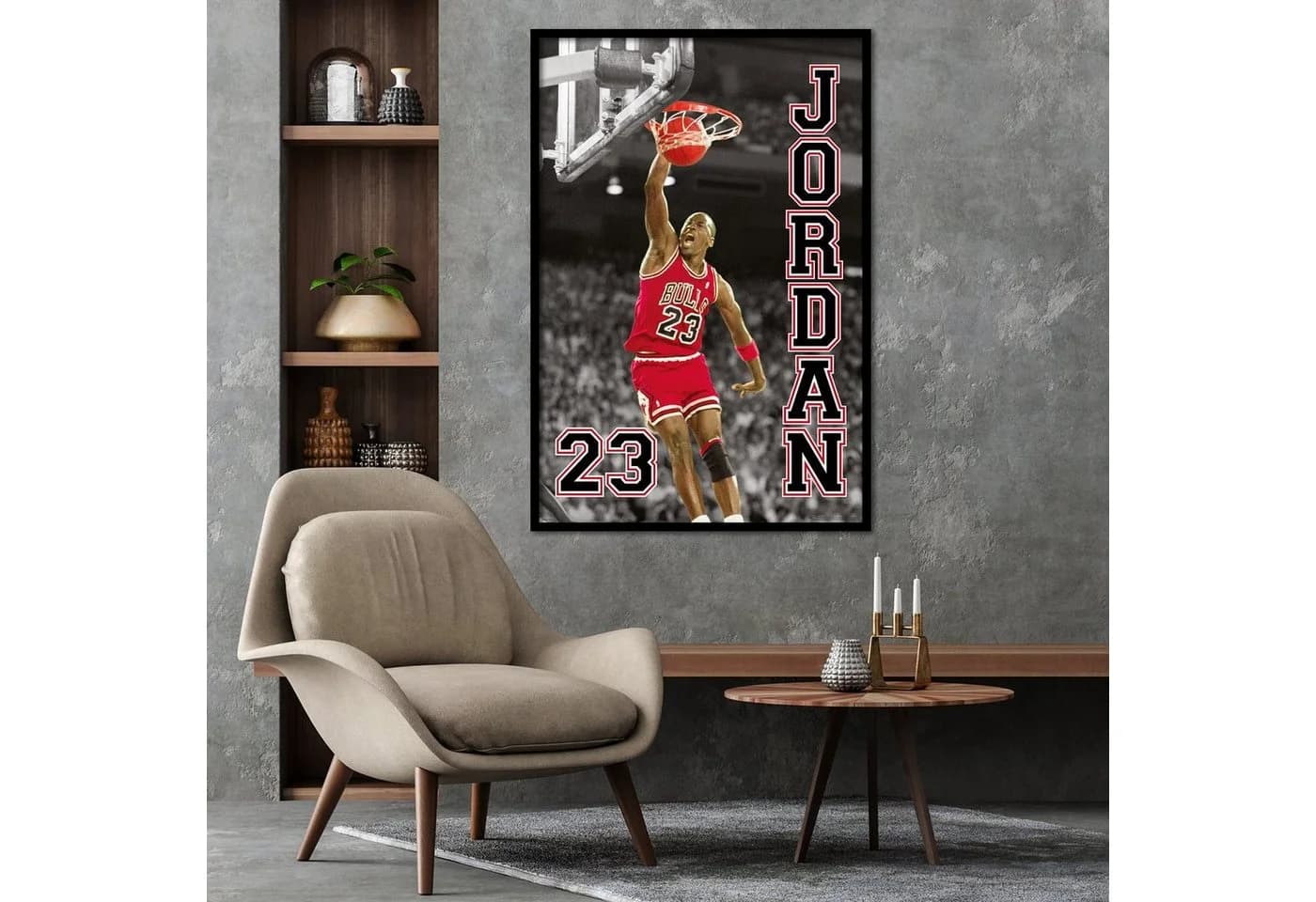 Close Up Poster Michael Jordan 23 Basketball