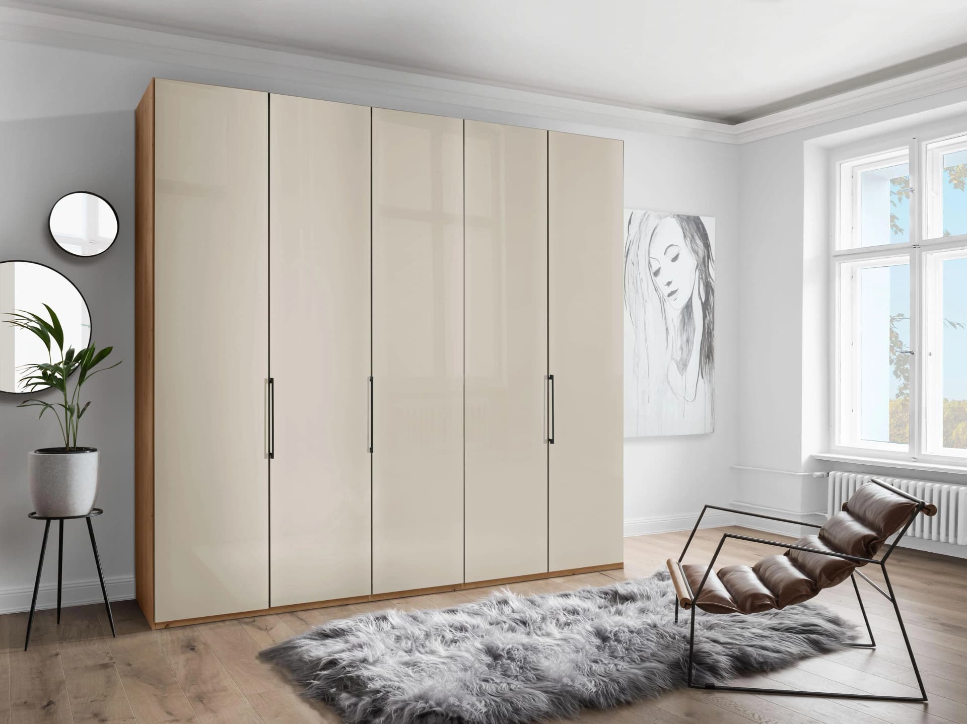 WIEMANN Monaco Falttürenschrank mit Glasfront