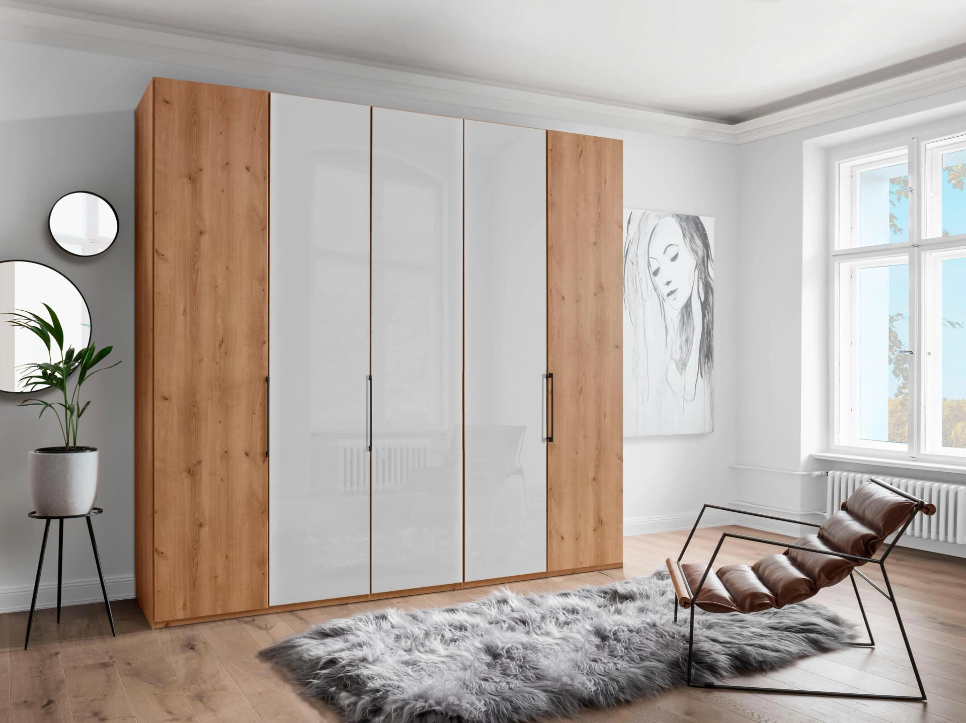 WIEMANN Monaco Falttürenschrank mit Glasfront