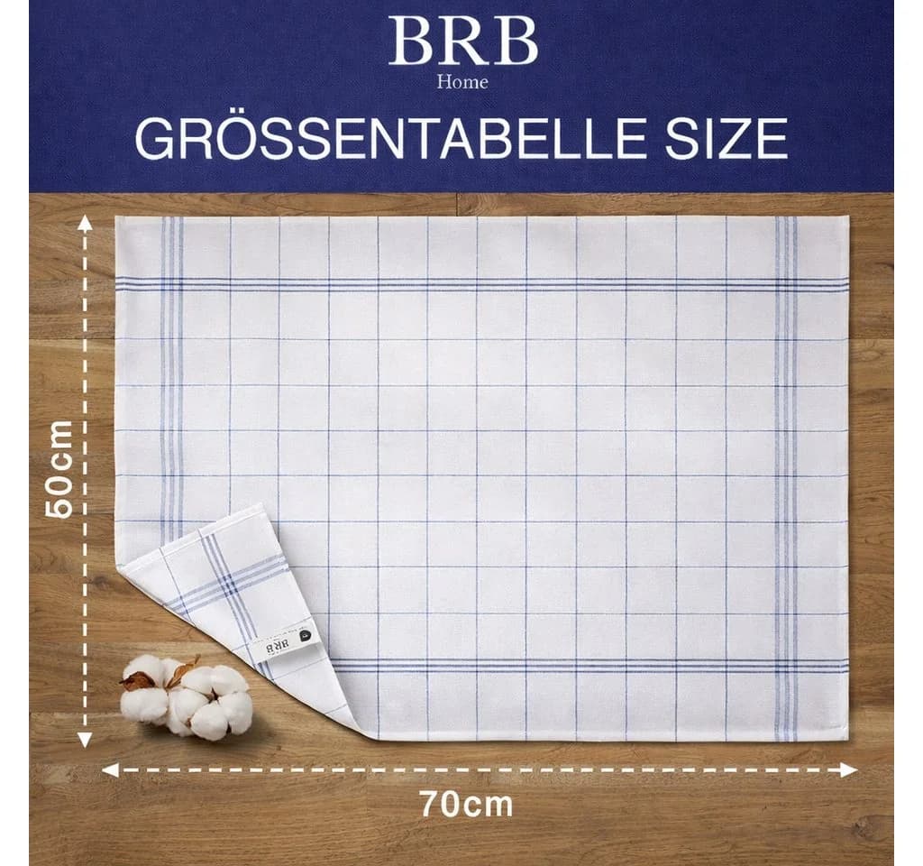 BRB Geschirrtuch Baumwolle 100% 50x70cm Blau Anthrazit