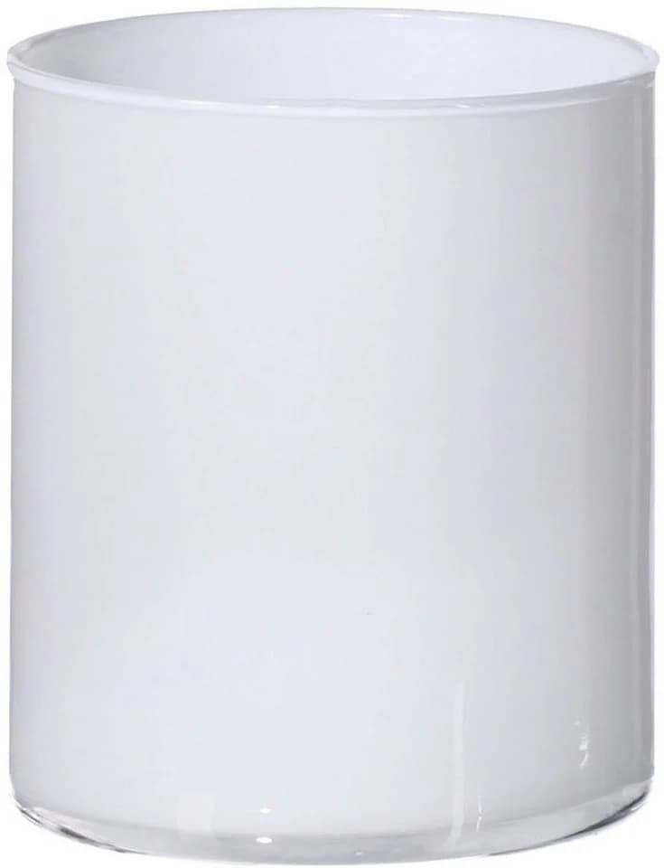 Tischvase CREATIV HOME Blumenvase aus Glas Weiß