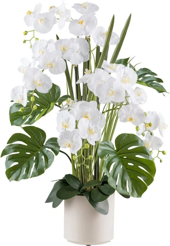 Creativ Green Kunstorchidee Phalaenopsis Beige Grün 110cm