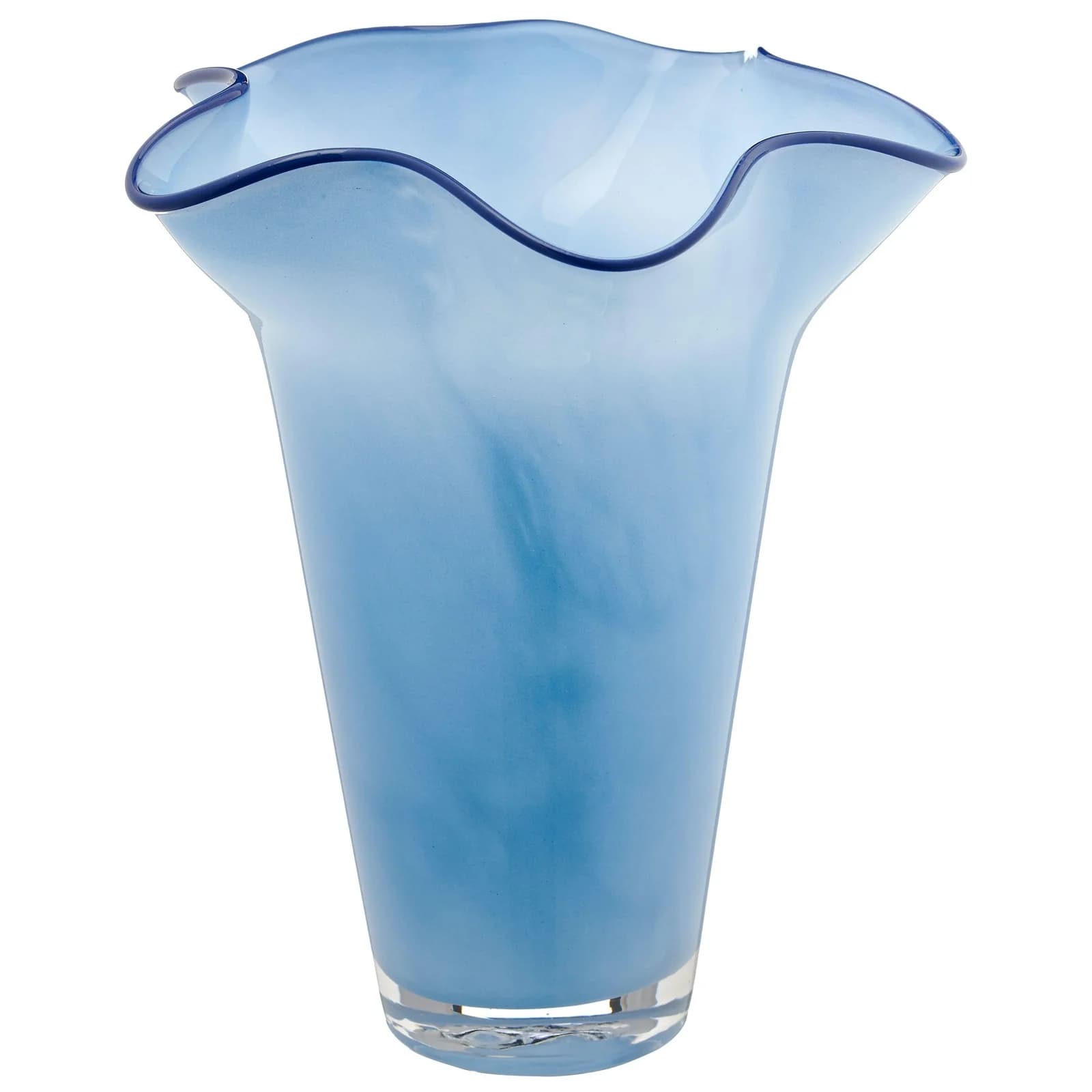 GASPER Vase CONSTRUCT Hellblau Glas