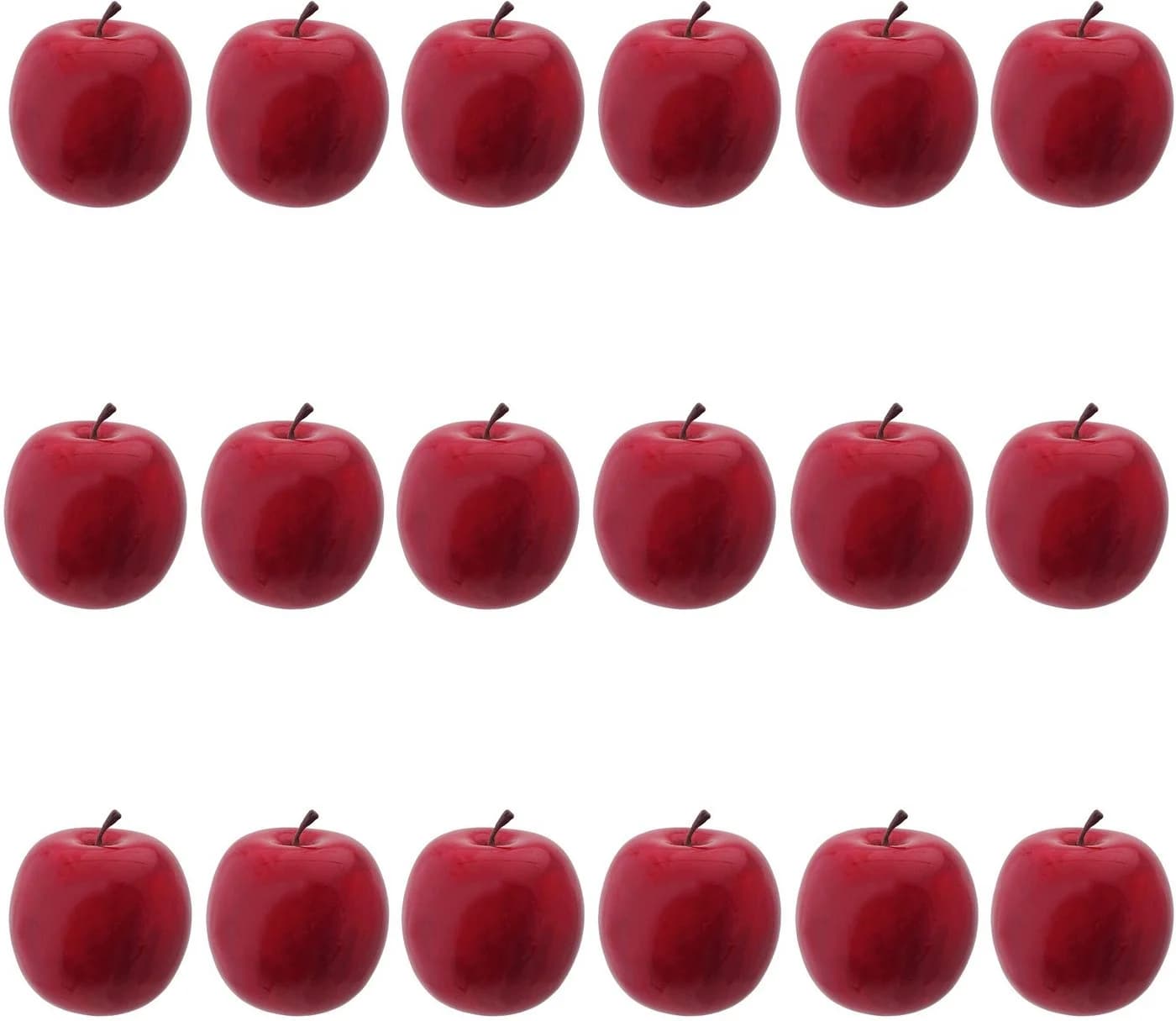 Creativ deco Weihnachtsdeko Äpfel Rot 18er Set Ø 8 cm