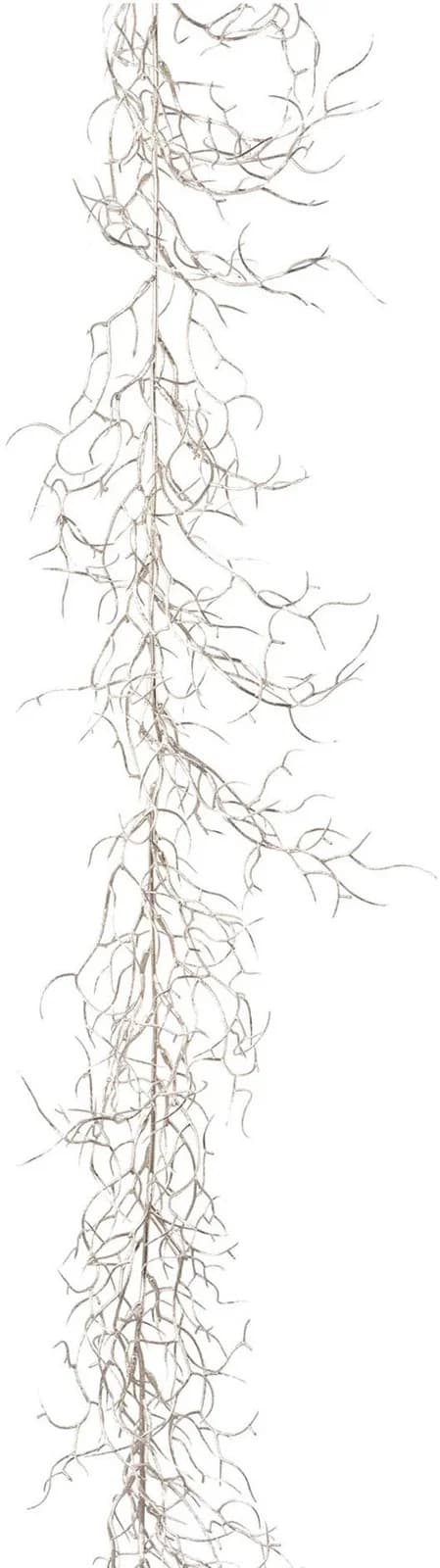 CREATIV DECO Weihnachtsgirlande Silber 184cm Kunststoff