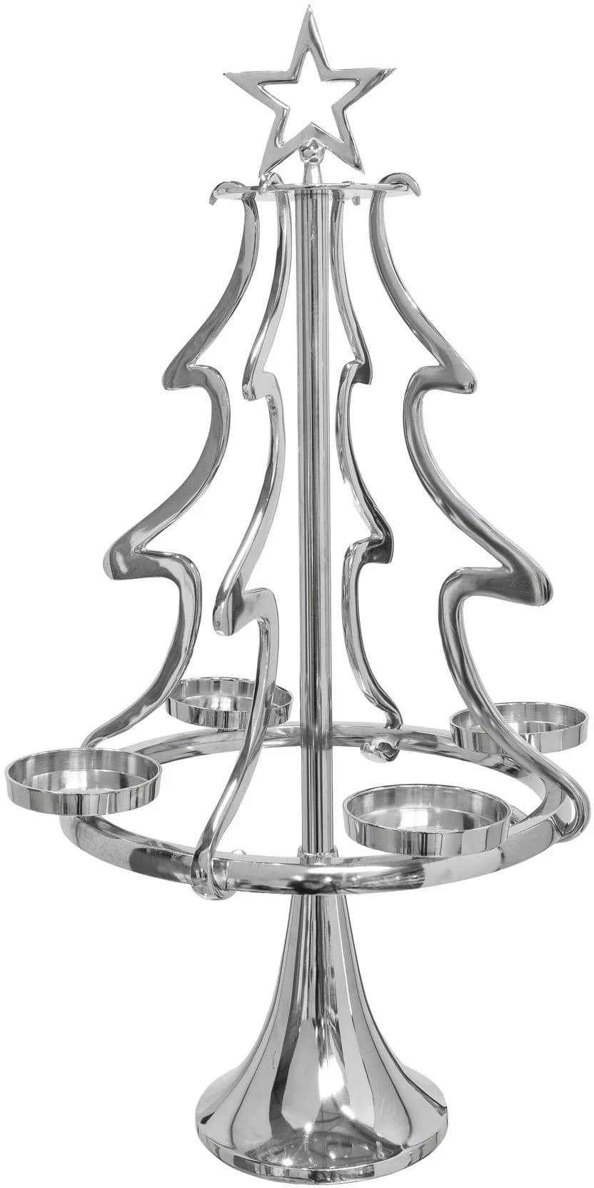 My Home Adventsleuchter Tannenbaum Kerzenständer Aluminium 99 cm